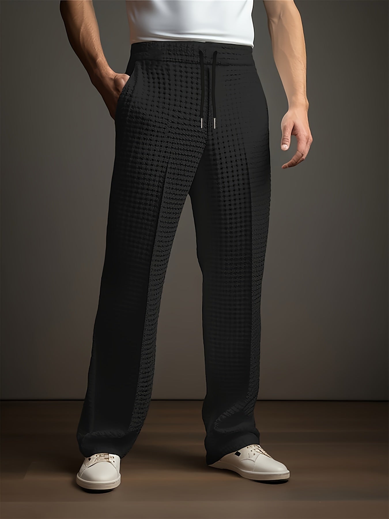 Men’s Textured Straight Leg Lounge Pants