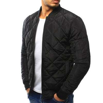 Men’s Bomber Jacket with Quilted Design