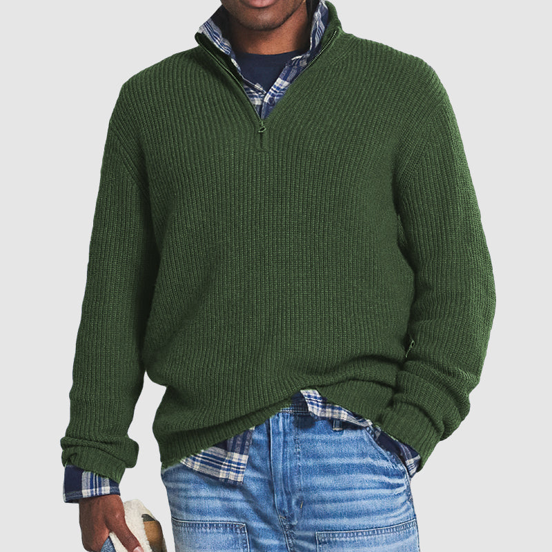 Men’s Quarter Zip Knit Jumper