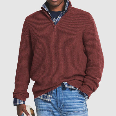 Men’s Quarter Zip Knit Jumper