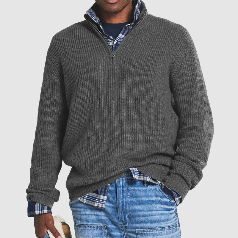 Men’s Quarter Zip Knit Jumper