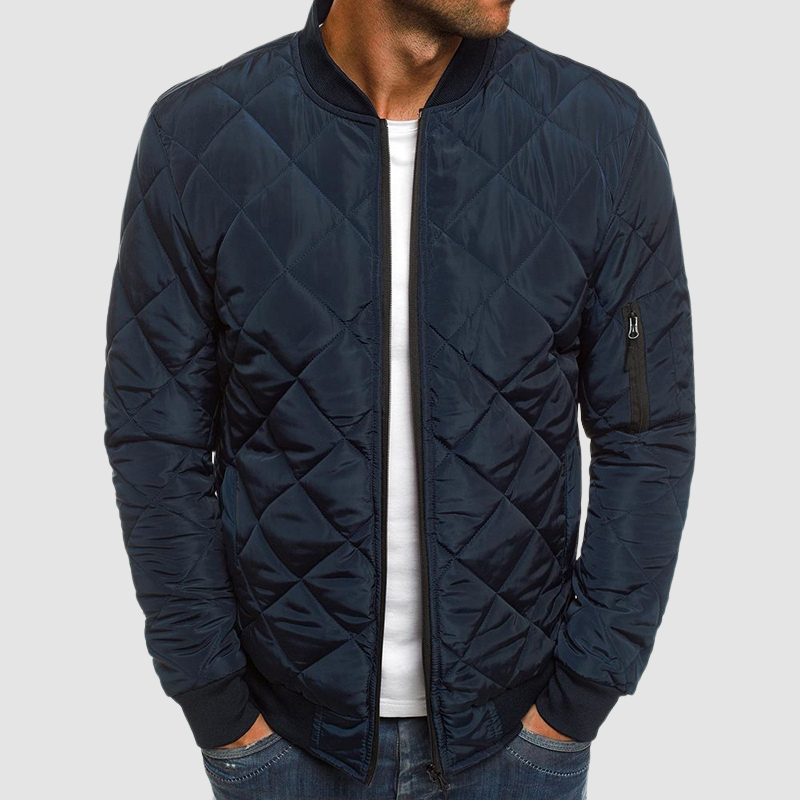 Men’s Bomber Jacket with Quilted Design