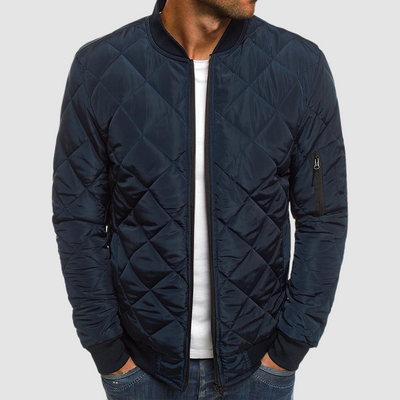 Men’s Bomber Jacket with Quilted Design