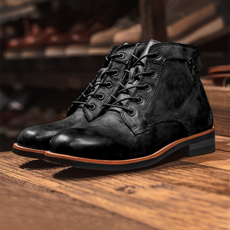 Men’s Leather Lace Up Boots