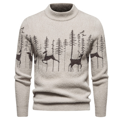 Men’s Forest Print Knit Sweater
