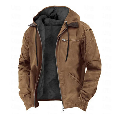 Men’s Hooded Zip Jacket with Fleece