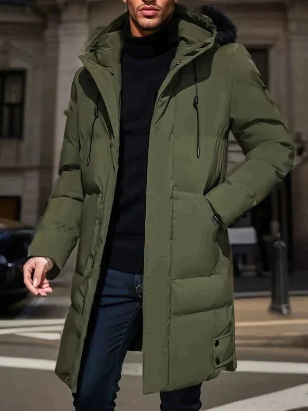 Men’s Hooded Parka Jacket for Outdoors