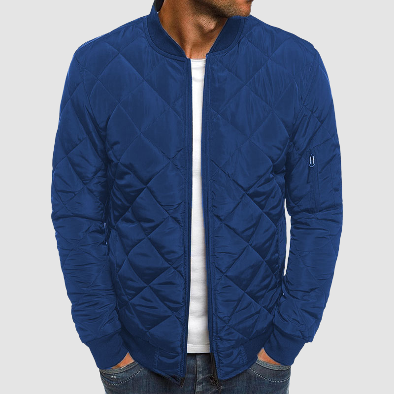 Men’s Bomber Jacket with Quilted Design
