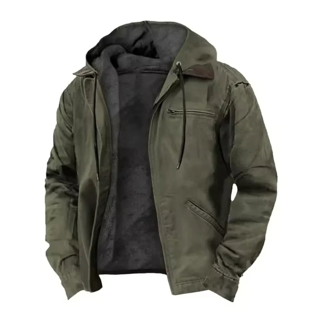Men’s Hooded Zip Jacket with Fleece