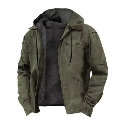 Men’s Hooded Zip Jacket with Fleece