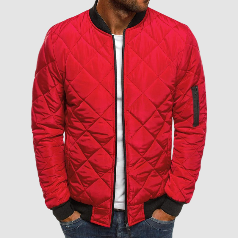 Men’s Bomber Jacket with Quilted Design