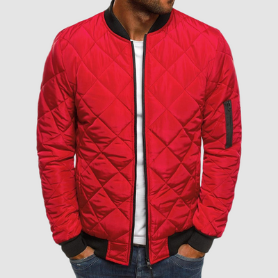 Men’s Bomber Jacket with Quilted Design