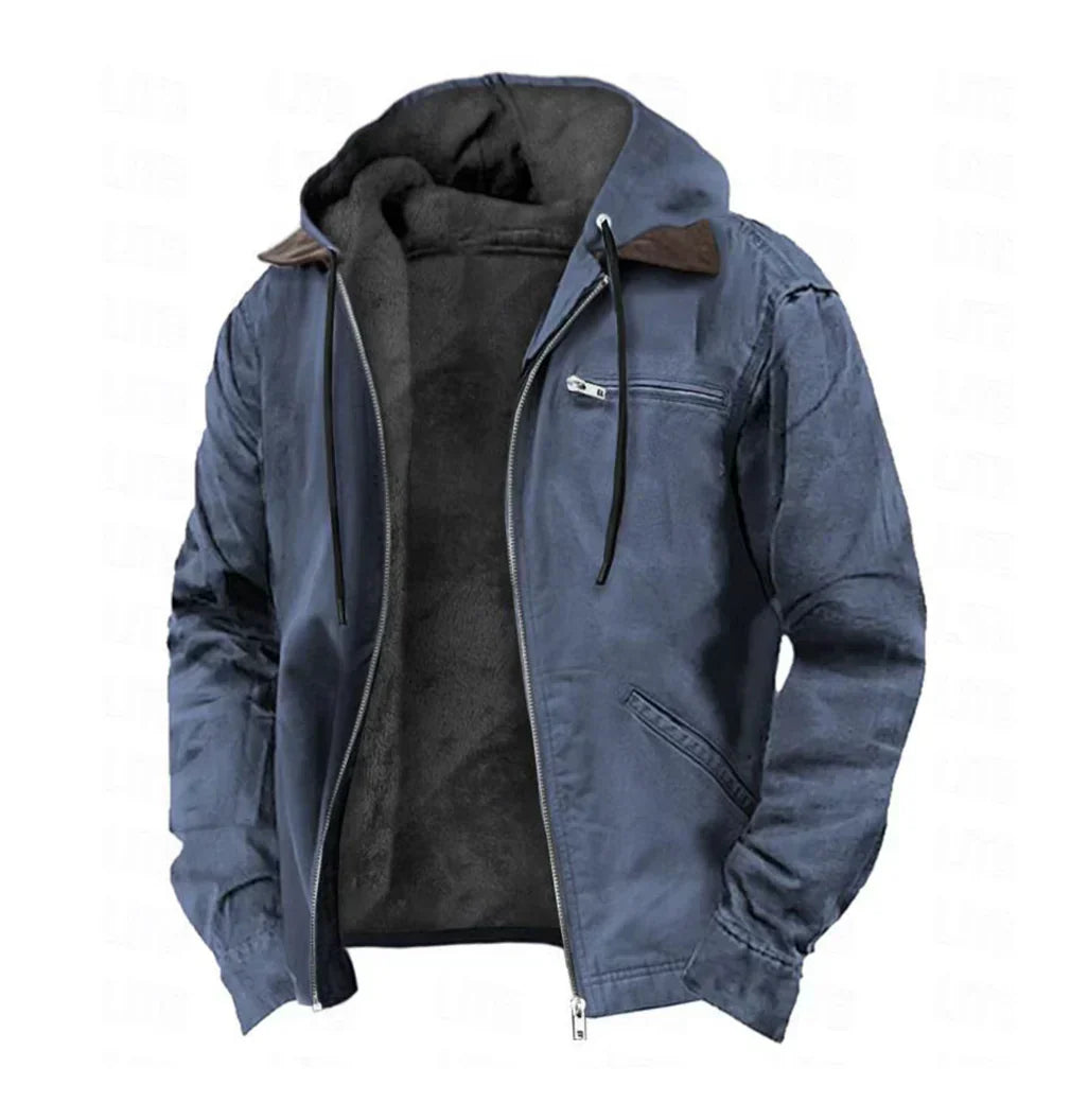 Men’s Hooded Zip Jacket with Fleece