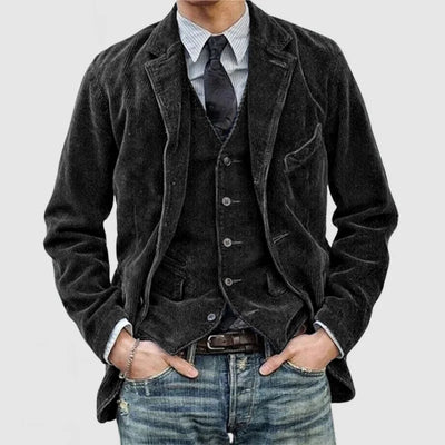Men’s Corduroy Blazer and Vest Set
