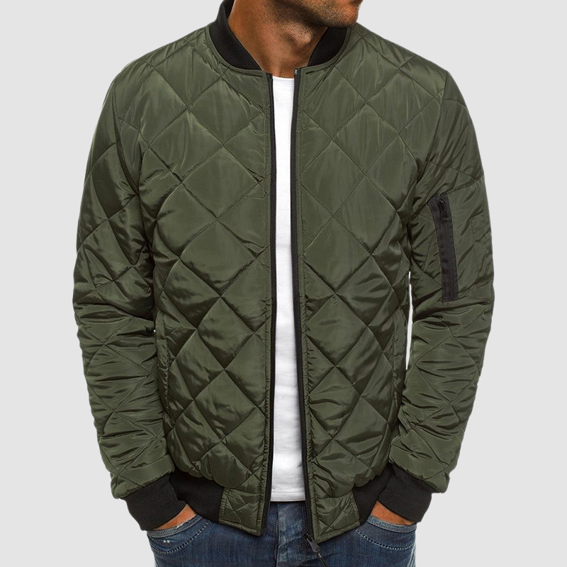 Men’s Bomber Jacket with Quilted Design
