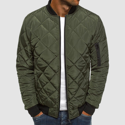 Men’s Bomber Jacket with Quilted Design