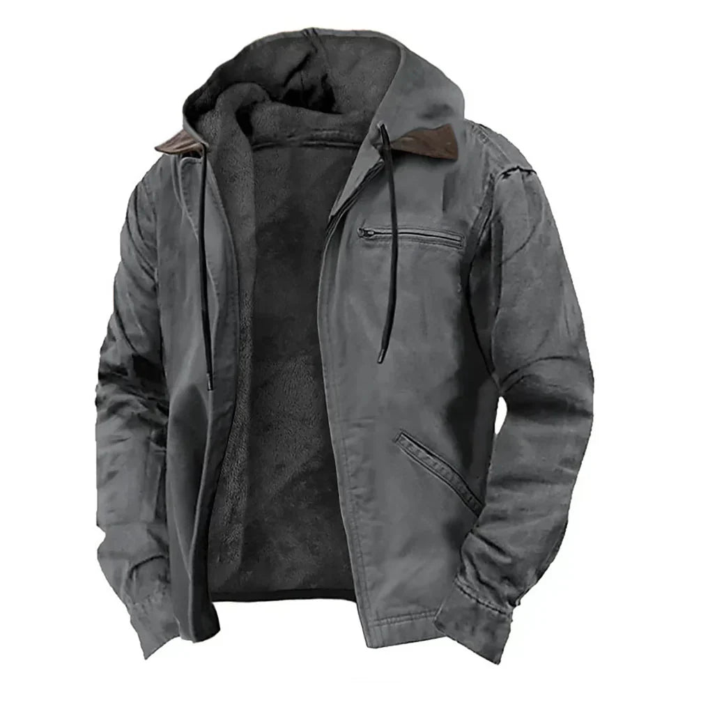 Men’s Hooded Zip Jacket with Fleece