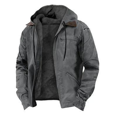 Men’s Hooded Zip Jacket with Fleece
