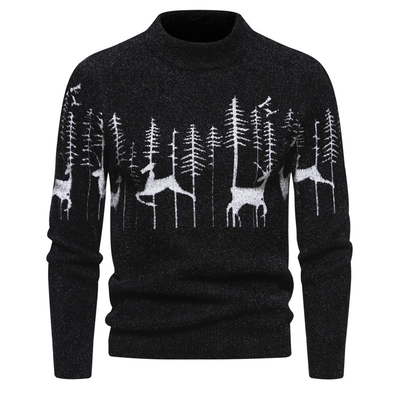 Men’s Forest Print Knit Sweater