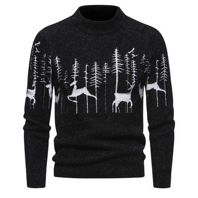Men’s Forest Print Knit Sweater
