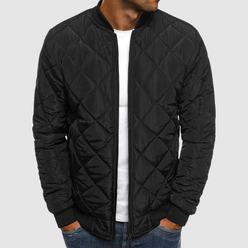 Men’s Bomber Jacket with Quilted Design