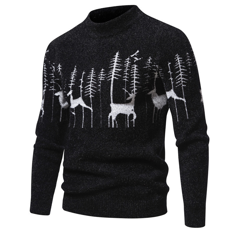 Men’s Forest Print Knit Sweater