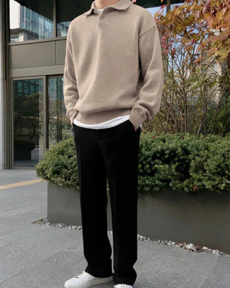 Men's half-zip sweater