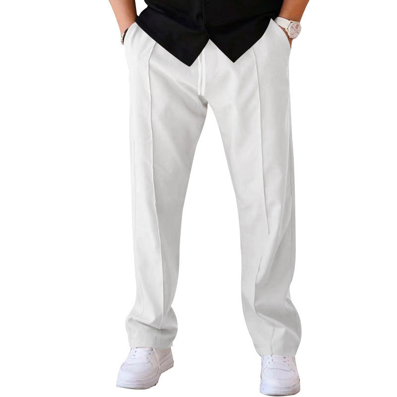 Men’s Straight Fit Pleated Trousers