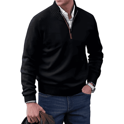 Men’s Zip Up High Neck Sweater