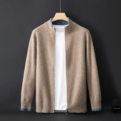 Men’s Knit Zip Front Cardigan