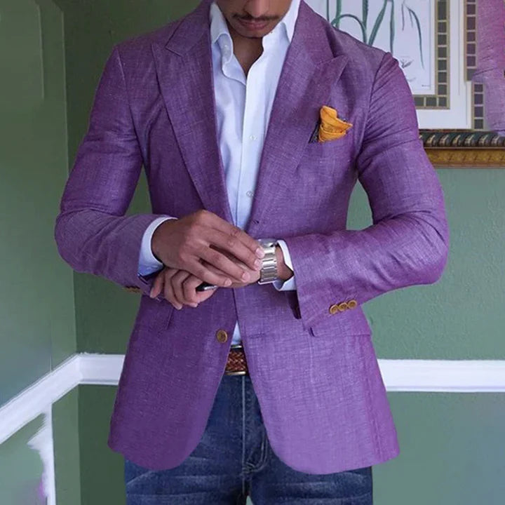 Men’s Purple Single Breasted Blazer
