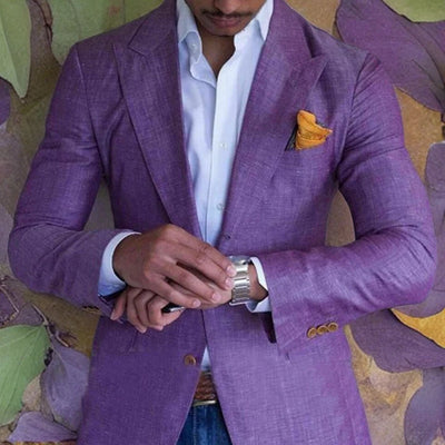 Men’s Purple Single Breasted Blazer