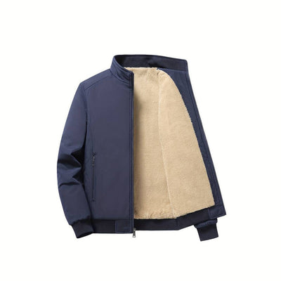 Men's Winter Jacket With Fleece Lining Zip Closure