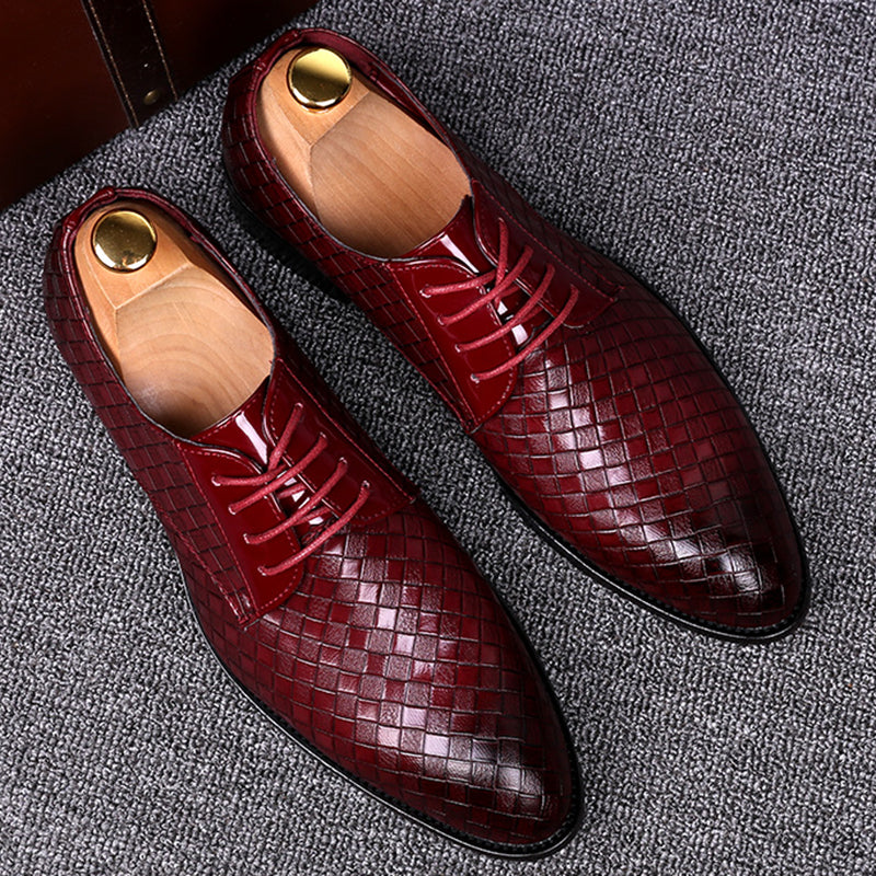 Men's Leather Lace-Up Shoes