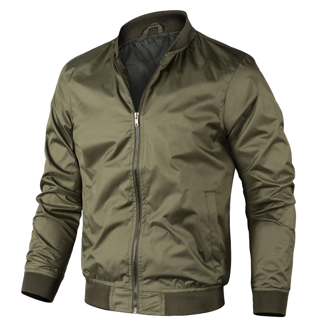 Men’s Woven Zip Front Bomber Jacket