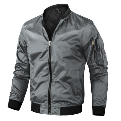 Men’s Woven Zip Front Bomber Jacket