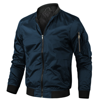 Men’s Woven Zip Front Bomber Jacket