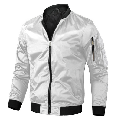 Men’s Woven Zip Front Bomber Jacket