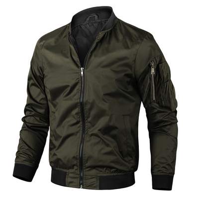 Men’s Woven Zip Front Bomber Jacket