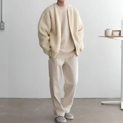 Men’s Knitted Cardigan with Button Front