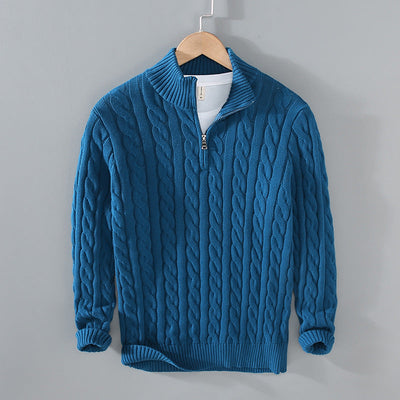 Men’s Cable Knit Half Zip Sweater