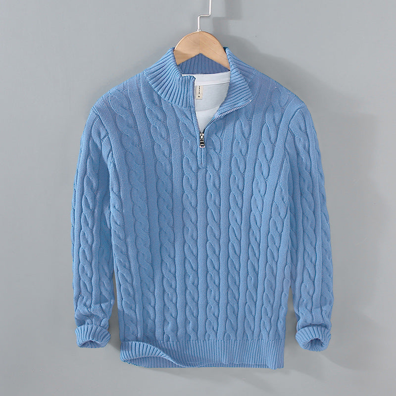 Men’s Cable Knit Half Zip Sweater