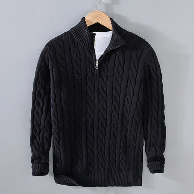 Men’s Cable Knit Half Zip Sweater