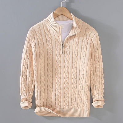 Men’s Cable Knit Half Zip Sweater