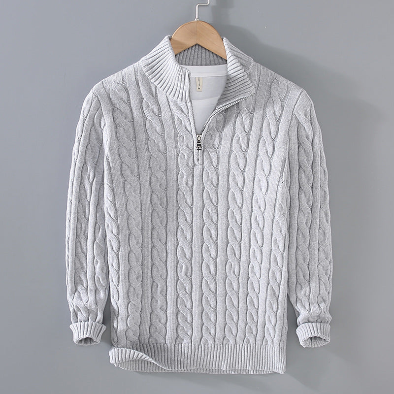 Men’s Cable Knit Half Zip Sweater