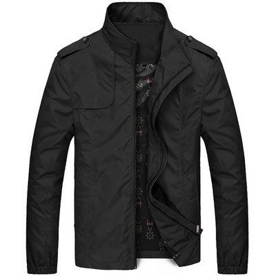 Mens Summer Zip Closure Woven Jacket