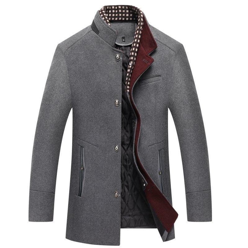 Men’s Wool Button Front Coat
