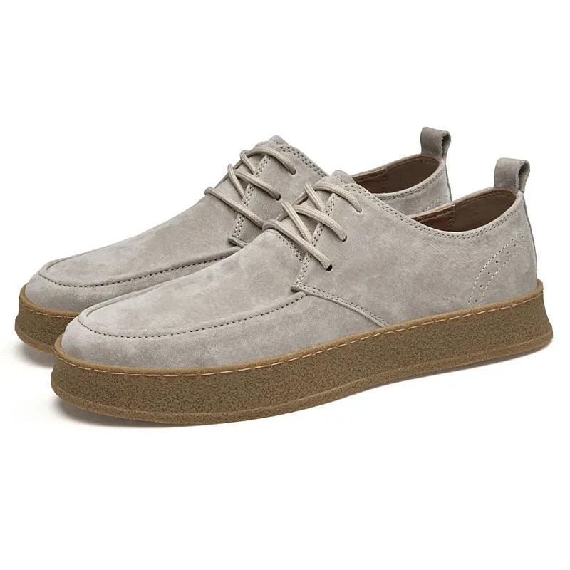 Men’s Taupe Suede Lace Up Shoes