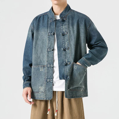 Men's Denim Shirt with Button Front