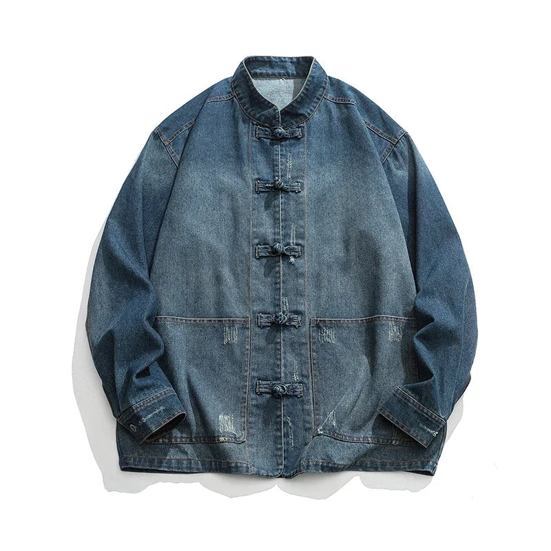 Men's Denim Shirt with Button Front